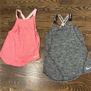Pair of 2 Girls Small Nike Dry Fit Tanks